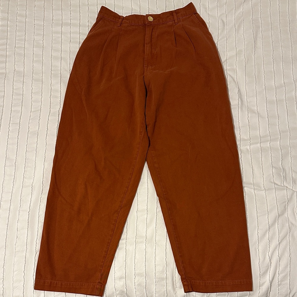 Unisex Small Rust Orange Terracotta Trousers